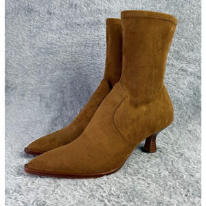 Dolce Vita Azalea Mid-Calf Boots Women's Brown Faux Suede Size 9 Mid Heel